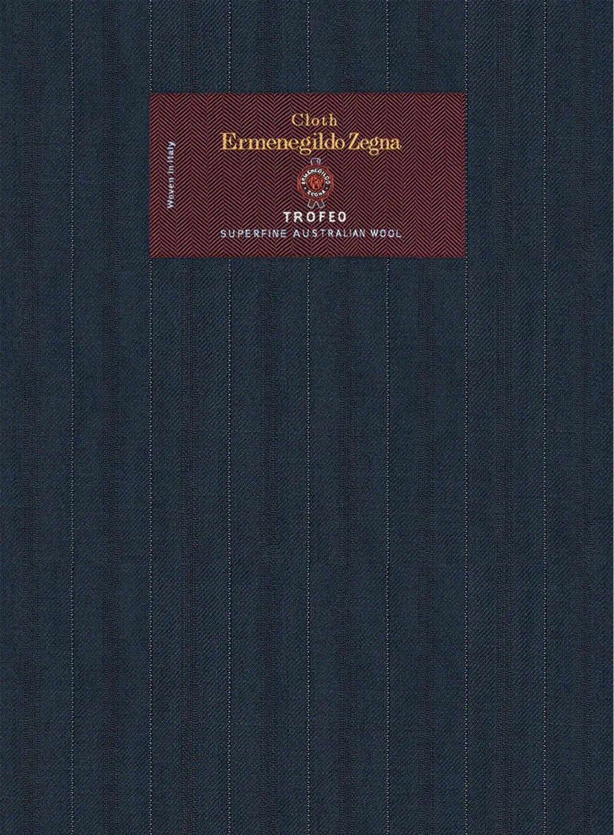 Lanificio Zegna Trofeo Dexi Blue Stripe Wool Jacket