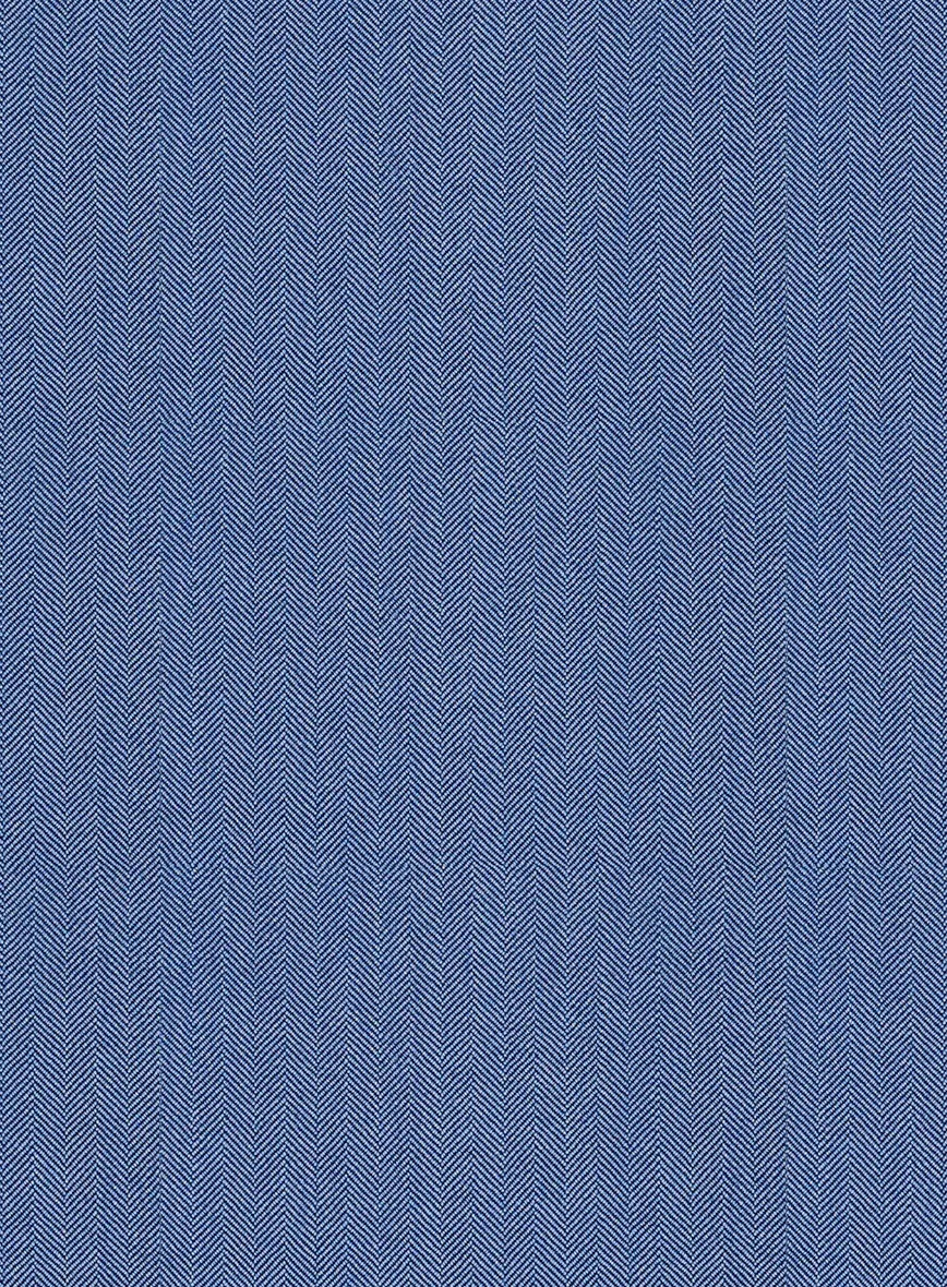 Scabal Imilli Herringbone Blue Wool Jacket