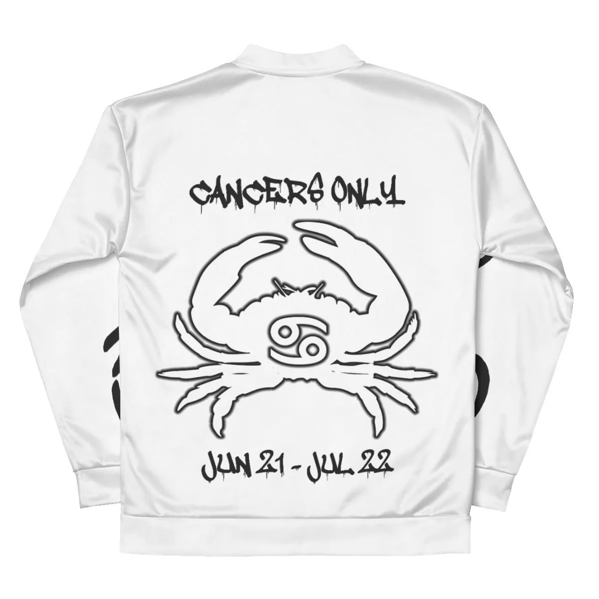 Sixty Eight 93 Cancers Only Unisex Bomber Jacket (Black)